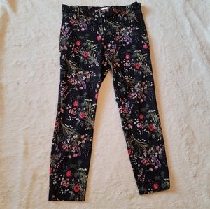 H&M Floral Career Stretch Pants‎